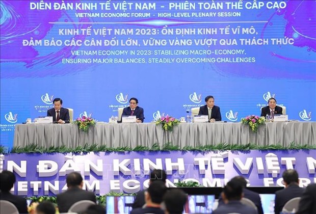 越南政府总理范明政主持第五次越南经济论坛 hinh anh 1