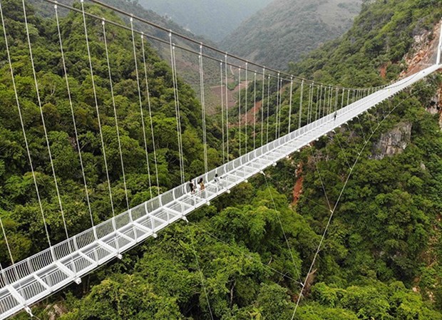 世界最长的越南高空人行玻璃桥备受美国媒体的关注 hinh anh 1