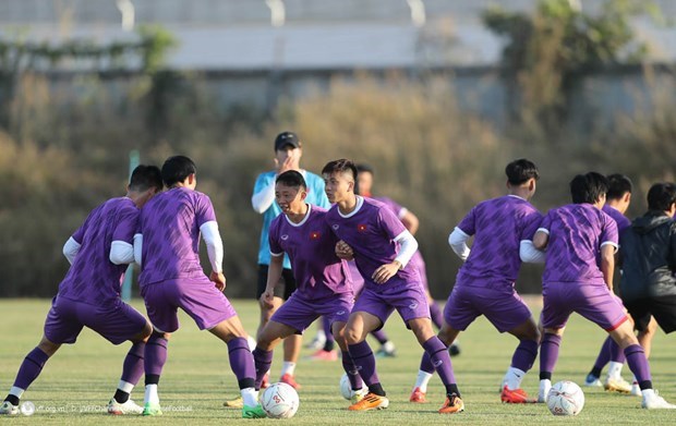 2022年三菱电机杯：越南国足队积分赛最后一场比赛决胜缅甸国足队 hinh anh 1