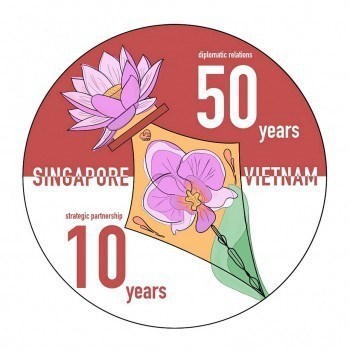 越南与新加坡建交50周年：“50-10”标志创作比赛落幕 hinh anh 1