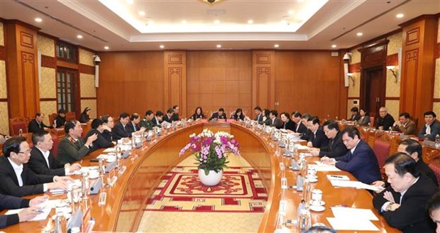 2023年越共中央政治局书记处工作计划部署会议召开 hinh anh 1