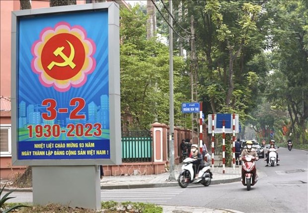 老挝人民革命党和柬埔寨人民党发来贺电 热烈庆祝越南共产党成立93周年 hinh anh 1