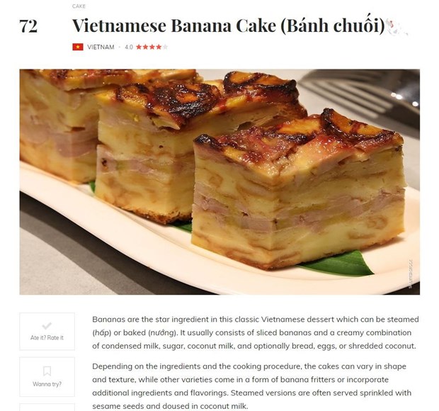 越南两道民间小吃被评为世界上最好吃的100种糕饼榜单 hinh anh 1