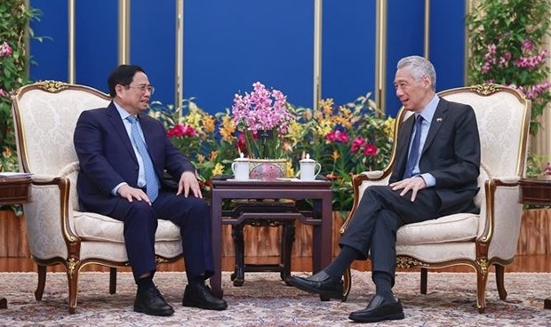 越南政府总理范明政与新加坡总理李显龙举行会谈 hinh anh 2