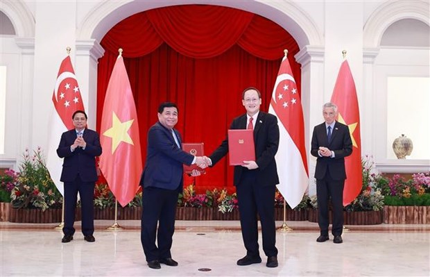 越南政府总理范明政与新加坡总理李显龙举行会谈 hinh anh 3