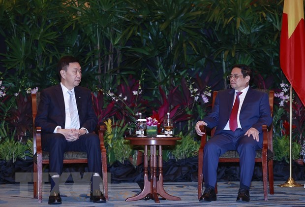 越南政府总理范明政会见新加坡各大企业领导 hinh anh 4