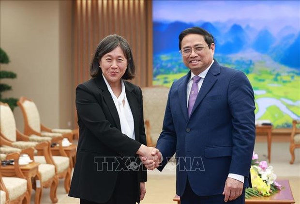 越南总理范明政会见美国贸易代表凯瑟琳·泰 hinh anh 1