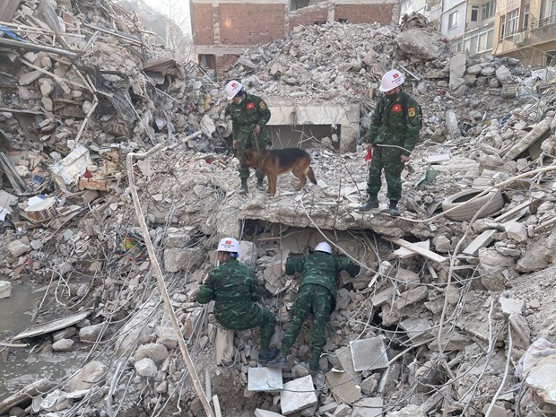 土叙地震：国际社会对越南两支救援队给予高度评价 hinh anh 2