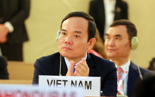 越南政府副总理陈流光率团出席联合国人权理事会第52届会议开幕式 hinh anh 2