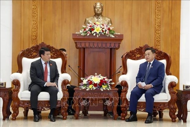 老挝领导人高度评价越南与老挝国会机构之间的合作成果 hinh anh 1