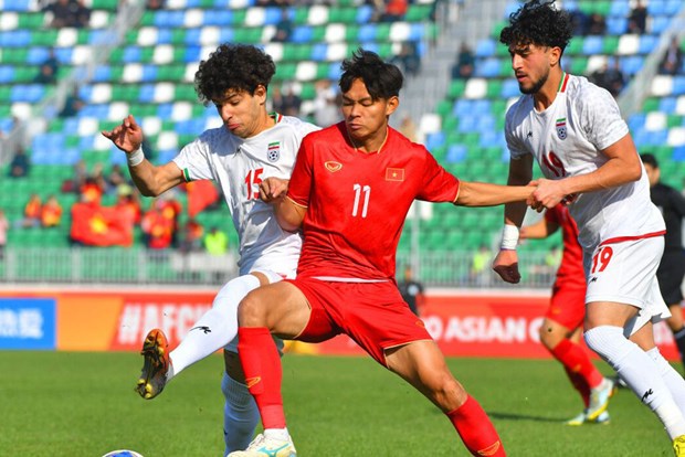 2023年U20亚洲杯：越南不敌伊朗位列小组第三出局 hinh anh 1