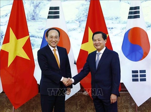越南与韩国力争在2023年将双边贸易额提升至1000亿美元 hinh anh 1