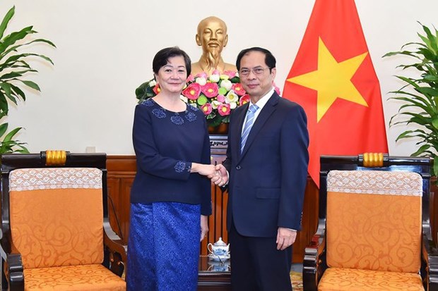柬埔寨驻越南大使谢金塔愿学习借鉴越南举办东南亚运动会的成功经验 hinh anh 1