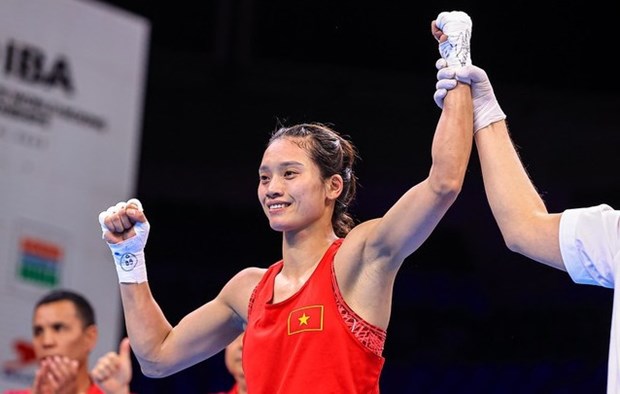 越南女拳击手阮氏心在2023年世界女子拳击锦标赛中再创新辉煌 hinh anh 1