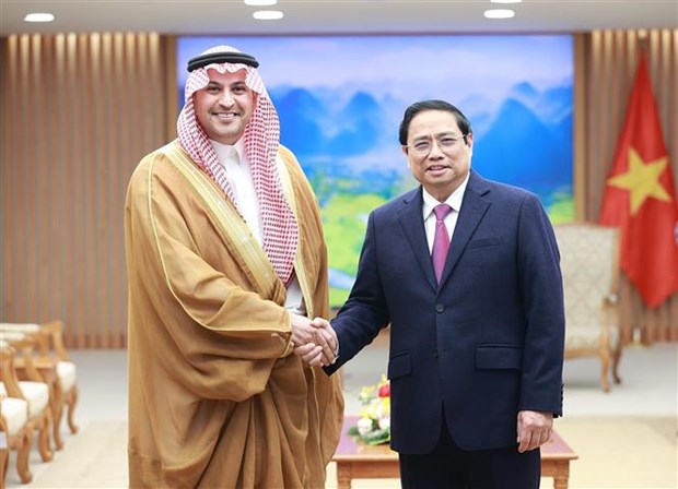 越南政府总理范明政会见沙特阿拉伯驻越大使 hinh anh 1