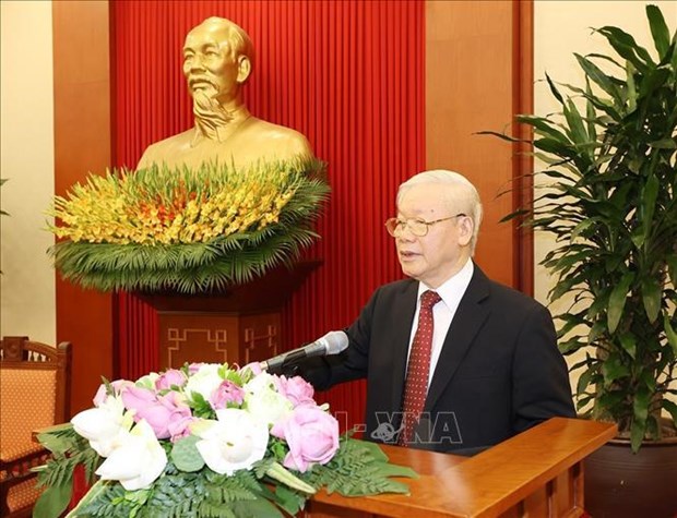 越南领导人向老挝和柬埔寨领导人致新年贺信 hinh anh 1