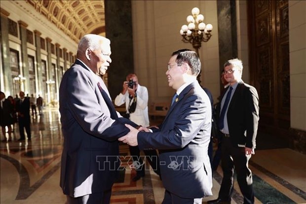 越南国会主席王廷惠与古巴全国人民政权代表大会主席埃斯特万·拉索·埃尔南德斯举行会谈 hinh anh 1