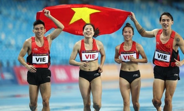 第32届东亚会：田径和高棉斗狮拳队使越南体育代表团跃居金牌榜第二 hinh anh 1