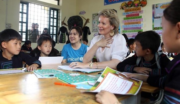 比利时王后玛蒂尔德对越南儿童权益工作印象深刻 hinh anh 1