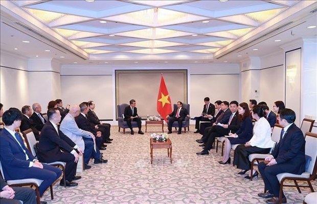 越南政府总理范明政会见日本企业 促进越南投资项目的展开 hinh anh 2
