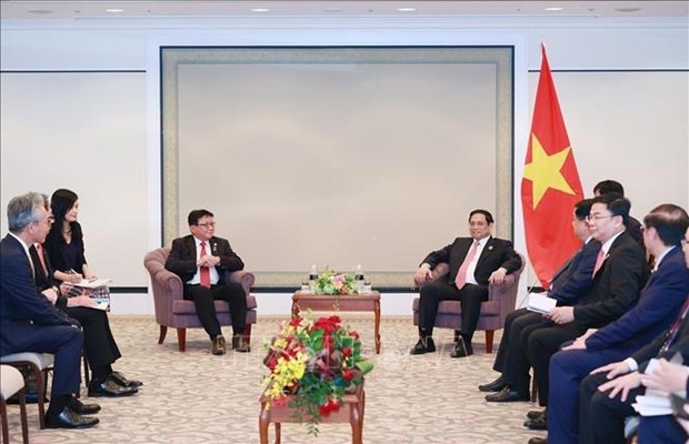 越南政府总理范明政会见日本企业 促进越南投资项目的展开 hinh anh 1