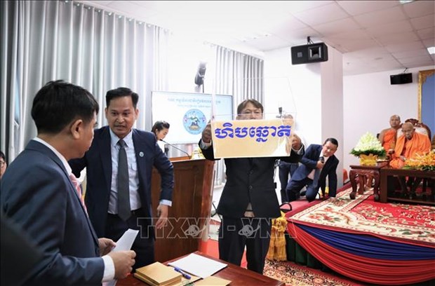 柬埔寨抽签排名参加大选的18个政党 hinh anh 1