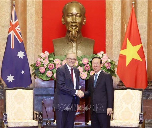 越南国家主席武文赏会见澳大利亚总理安东尼·阿尔巴尼斯 hinh anh 1