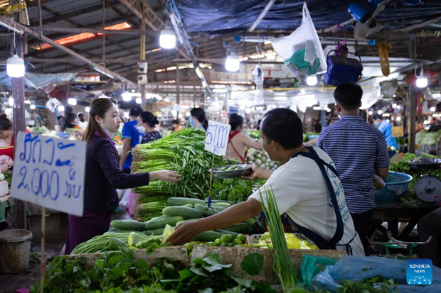 老挝通胀指数连续四个月下降 hinh anh 1