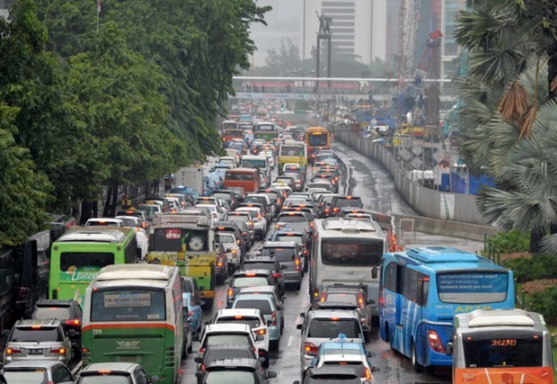 印度尼西亚呼吁民众积极使用公交车以保护环境 hinh anh 1