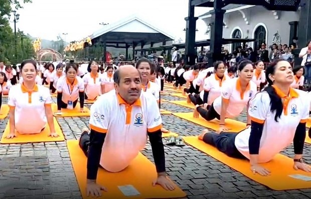 第九届国际瑜伽日：加强越南-印度文化交流与合作 hinh anh 1