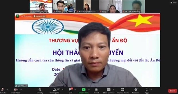 经济外交：越南驻印度商务处举办研讨会 协助越南企业了解印度合作伙伴 hinh anh 1