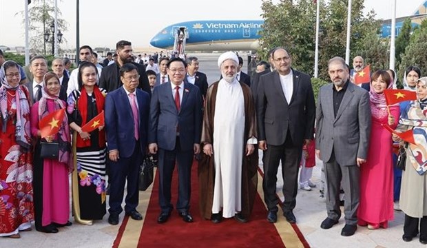 越南国会主席王廷惠抵达首都德黑兰开始对伊朗进行正式访问 hinh anh 1