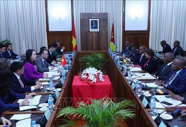 越南国家副主席武氏映春与莫桑比克总理举行会谈 hinh anh 2