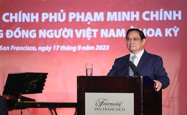 范明政总理会见旅居美国越南人代表 hinh anh 2