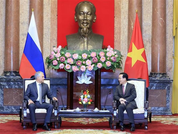 越南国家主席武文赏会见俄罗斯国家杜马主席维亚切斯拉夫·沃洛金 hinh anh 2