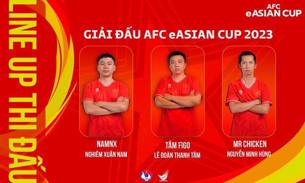 越南实况足球队为2023年实况足球亚洲杯国足比赛做好准备 hinh anh 1