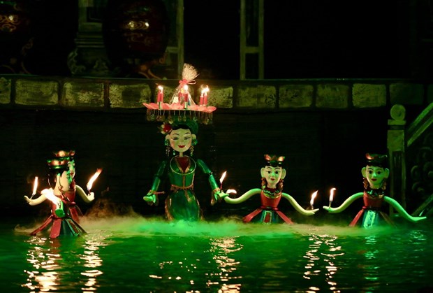 越南木偶戏每天晚上在富国岛黄昏镇免费演出 hinh anh 1