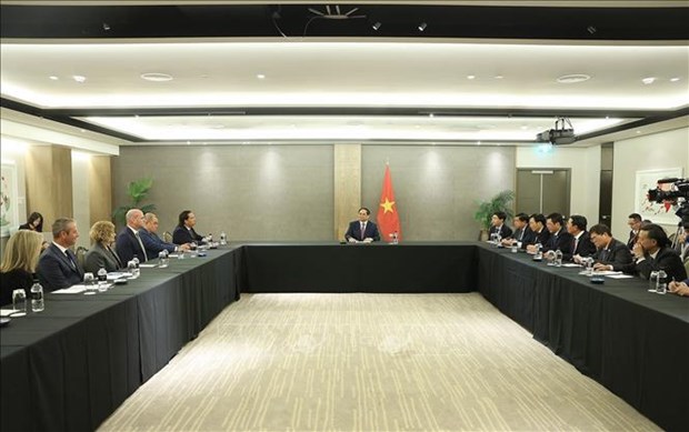 越南政府总理范明政会见在新西兰越南科研人员和新西兰企业家代表 hinh anh 3