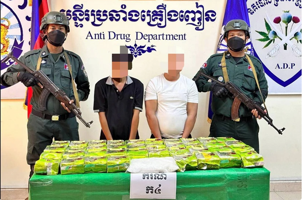 柬埔寨在金边缴获毒品近186公斤 hinh anh 1