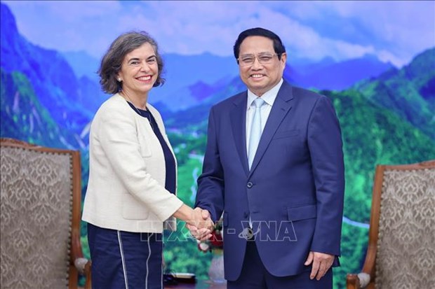 越南政府总理范明政会见西班牙新任驻越南大使 hinh anh 1