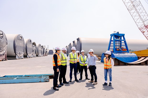 韩国近海工程即将安装“越南制造”风力涡轮机搭架 hinh anh 1