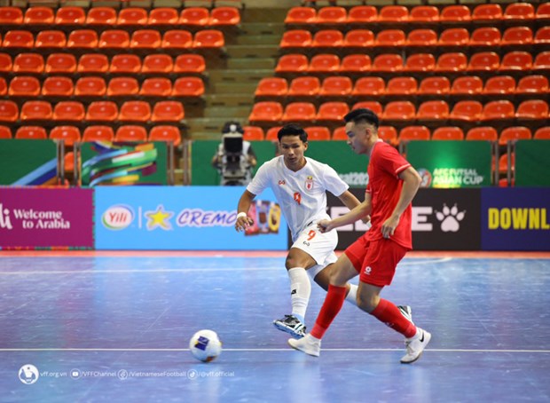 2024年亚洲五人制足球决赛：越南队与缅甸队以1-1平局收场 hinh anh 1