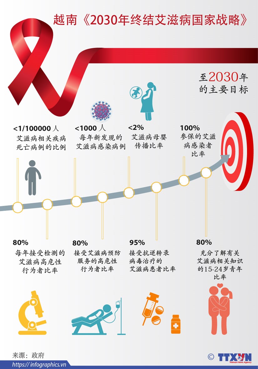 图表新闻：越南《2030年终结艾滋病国家战略》 hinh anh 1