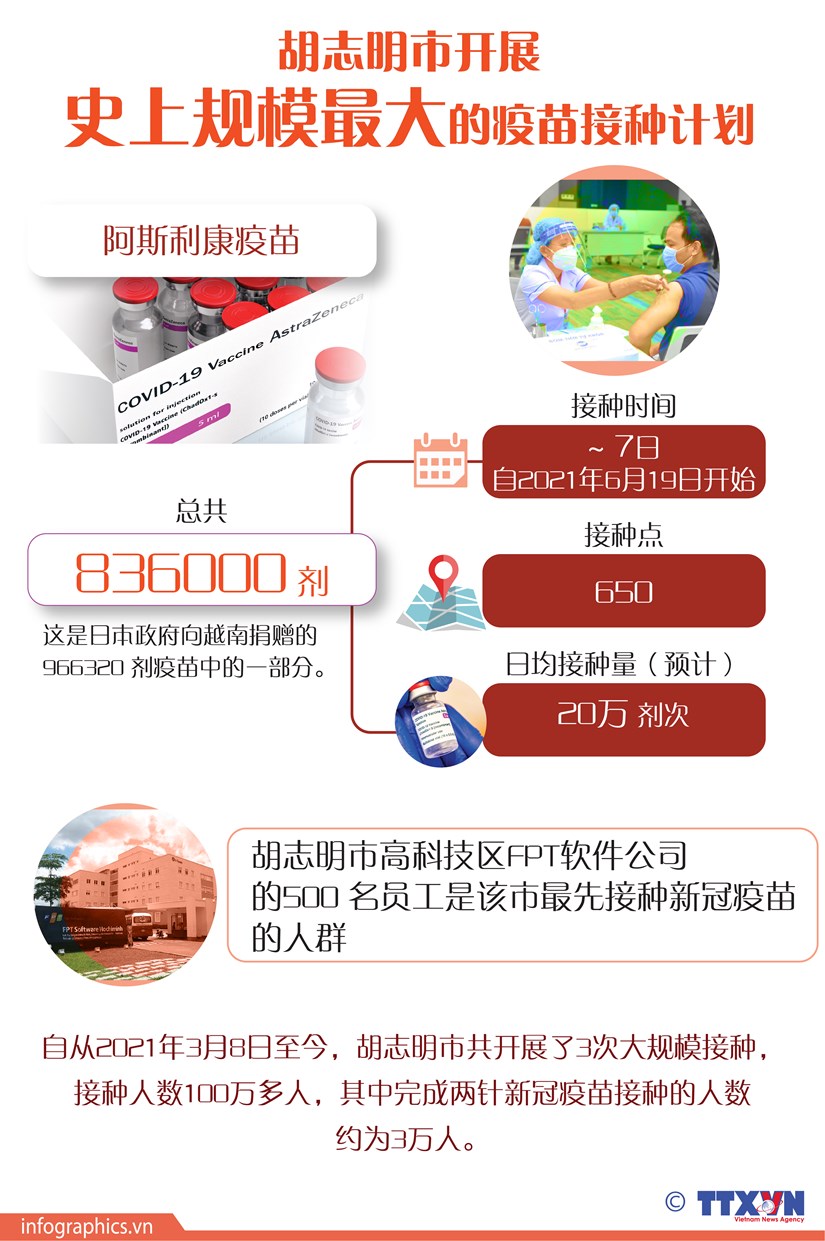 图表新闻：胡志明市开展史上规模最大的疫苗接种计划 hinh anh 1